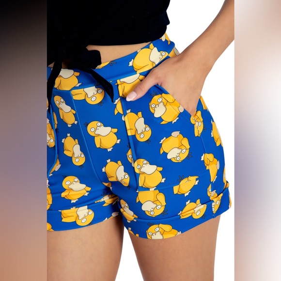 Psyduck Cuffed Shorts, Blackmilk size small - Picture 2 of 6